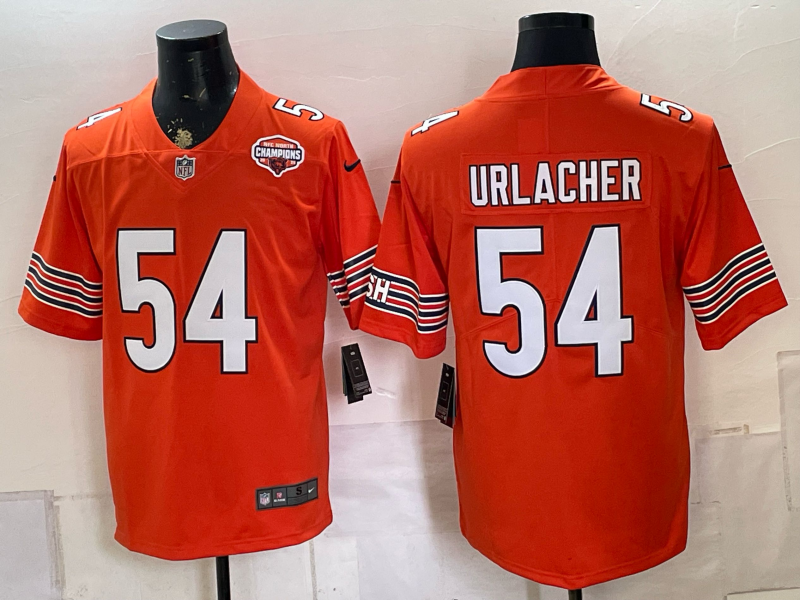 Men 2026 Chicago Bears #54 Urlacher orange Nike Limited NFL Jersey 080802